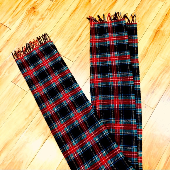 J. Crew large wool scarf plaid  winter Scottish Christmas - Picture 8 of 9